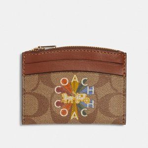 NEW! Coach Radial Rainbow Card Case